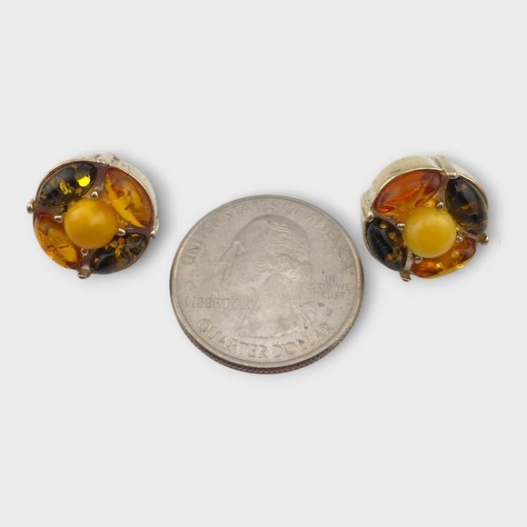 Amber Earrings and Pendant Set Sterling Silver - Picture 12 of 15